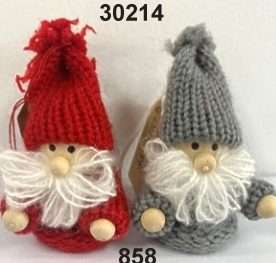Woll-Wichtel Set/2 in grau und rot