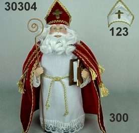 Nikolaus stehend / ca 30cm / creme
